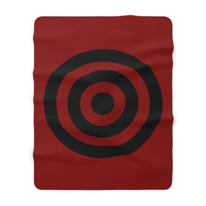 Dark Red, Black Retro Target Blanket Throw