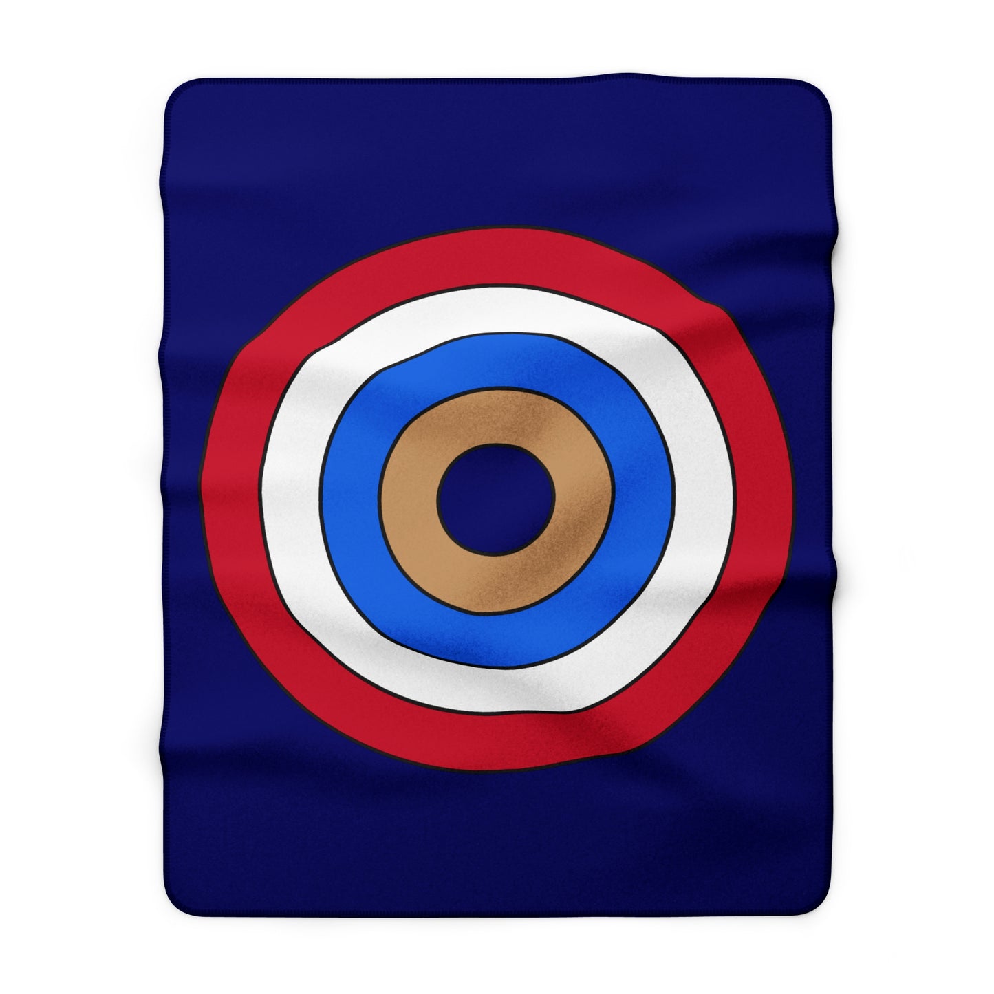 Tristan Da Cunha Retro Target Blanket Throw