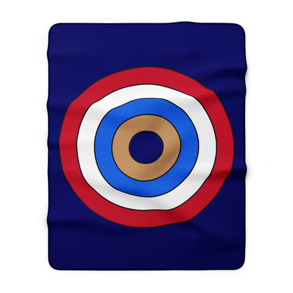 Tristan Da Cunha Retro Target Blanket Throw