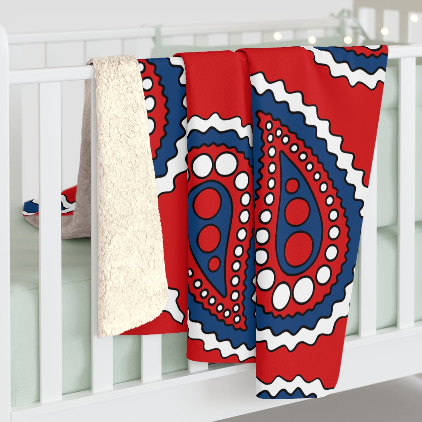 Czechia Retro Paisley Blanket Throw