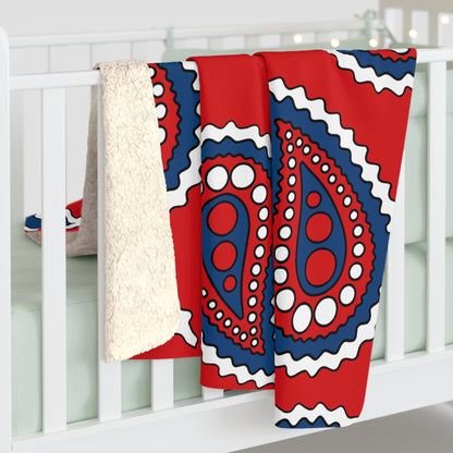 Czechia Retro Paisley Blanket Throw