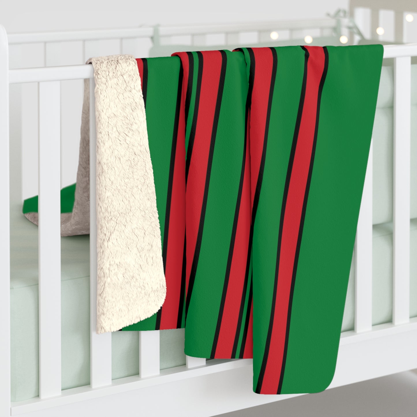 Turkmenistan Retro Stripes Blanket Throw