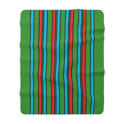 Azerbaijan Retro Stripes Blanket Throw