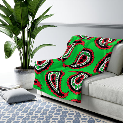 Kuwait Retro Paisley Blanket Throw