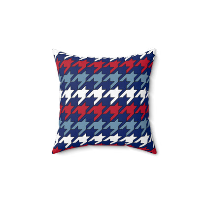 Falkland Islands Retro Houndstooth Cushion Pillow