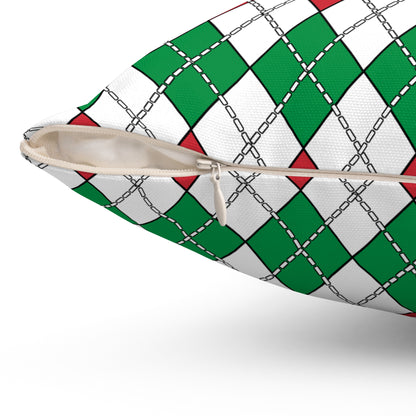 Italy Retro Argyle Cushion Pillow