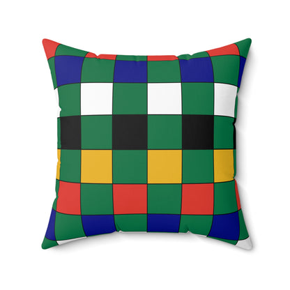 South Africa Retro Check Cushion Pillow