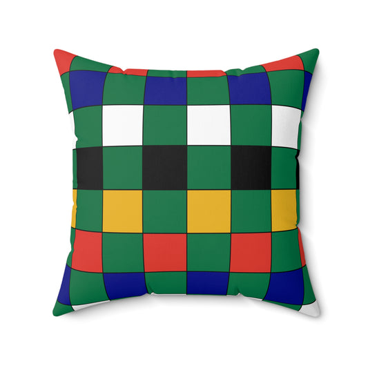 South Africa Retro Check Cushion Pillow