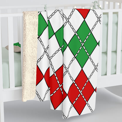 Iran Retro Argyle Blanket Throw