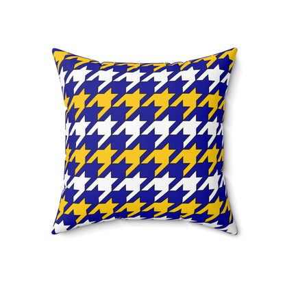 Bosnia And Herzegovina Retro Houndstooth Cushion Pillow