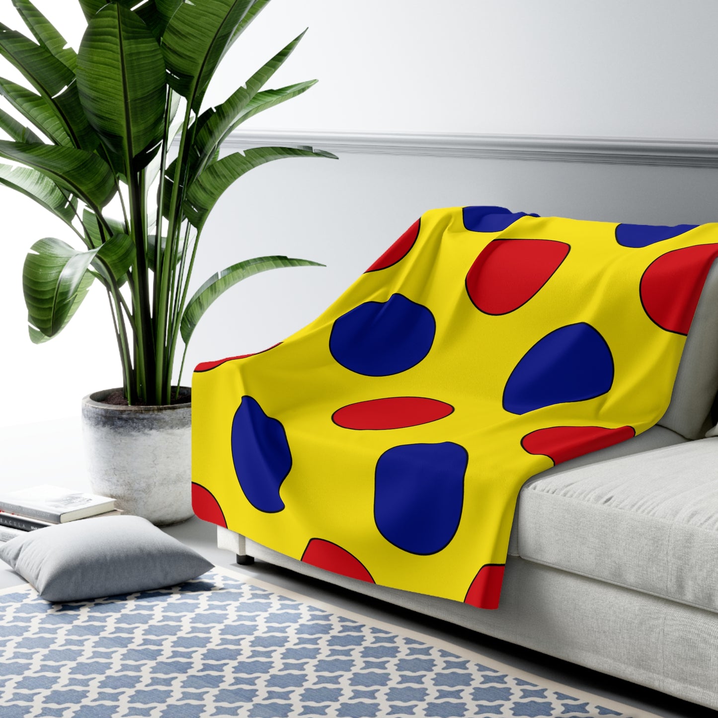 Colombia Retro Polka Dots Blanket Throw
