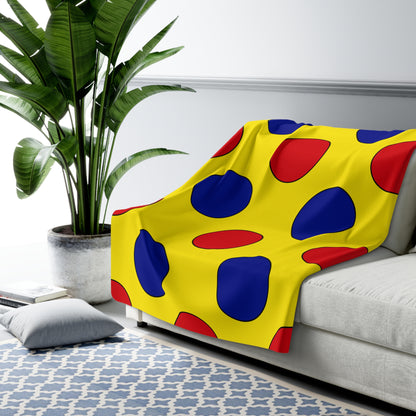 Colombia Retro Polka Dots Blanket Throw