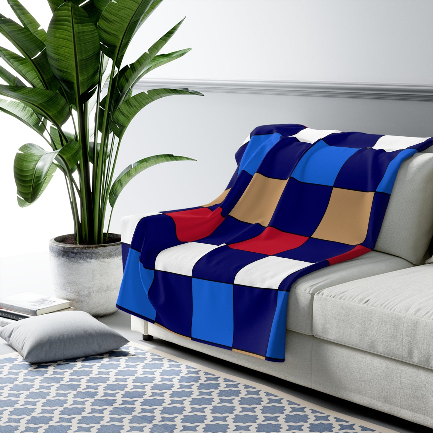 Tristan Da Cunha Retro Check Blanket Throw
