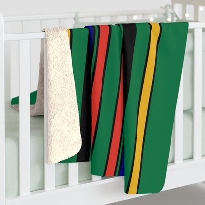 South Africa Retro Stripes Blanket Throw