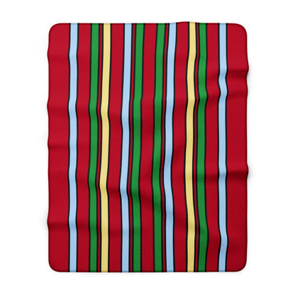 Eritrea Retro Stripes Blanket Throw