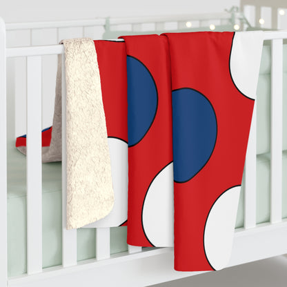 Czechia Retro Polka Dots Blanket Throw