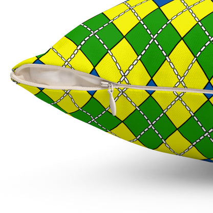 Saint Vincent And The Grenadines Retro Argyle Cushion Pillow