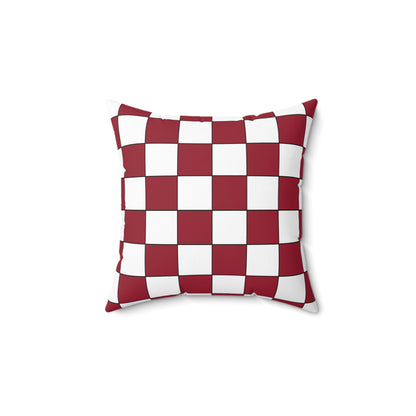 Latvia Retro Check Cushion Pillow