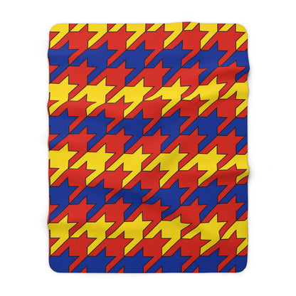 Romania Retro Houndstooth Blanket Throw