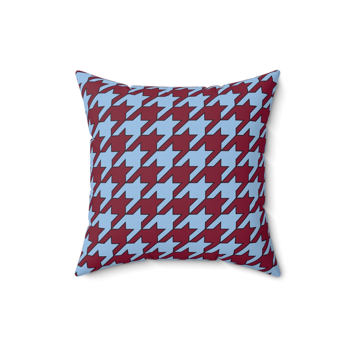 Claret, Blue Retro Houndstooth Cushion Pillow