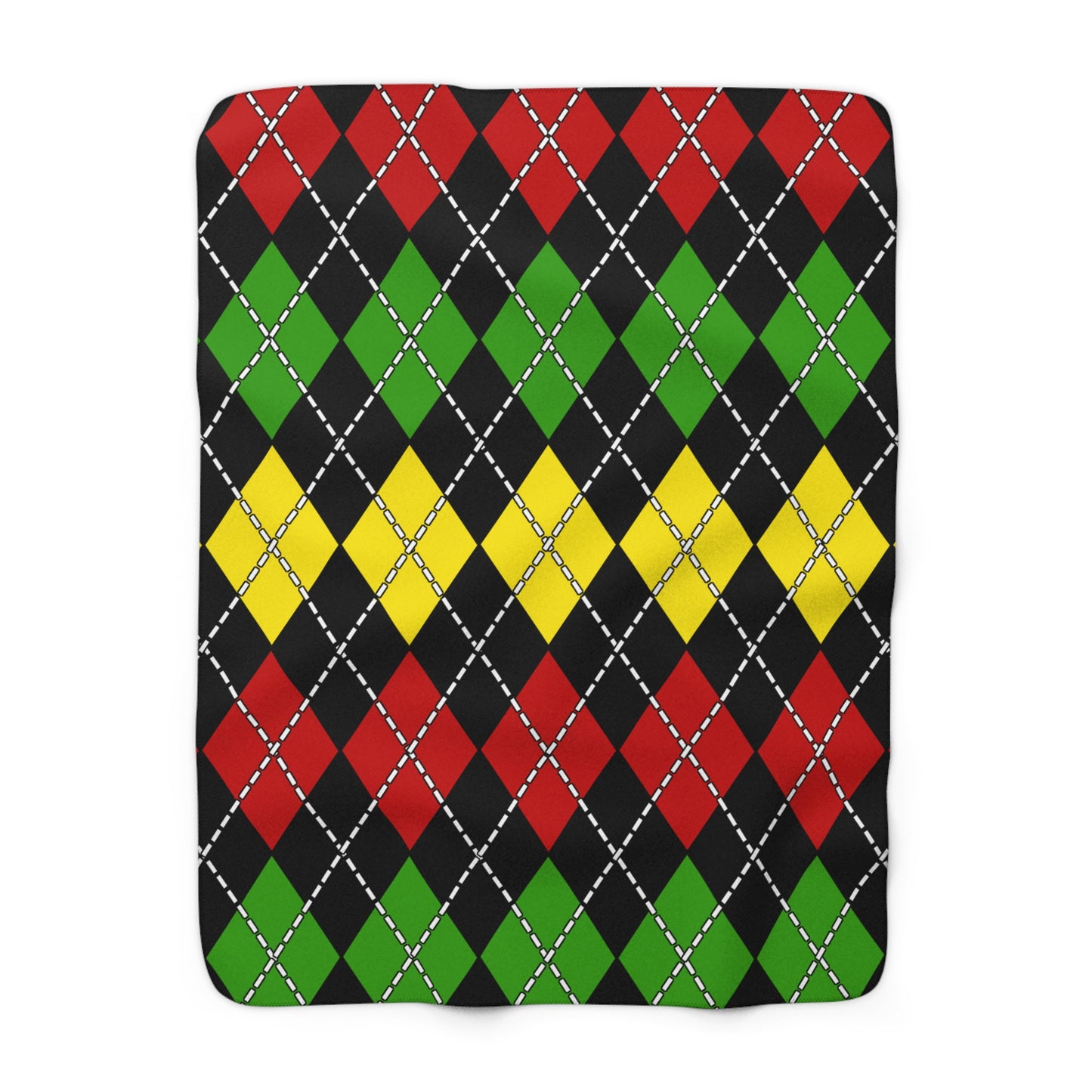 Saint Kitts And Nevis Retro Argyle Blanket Throw