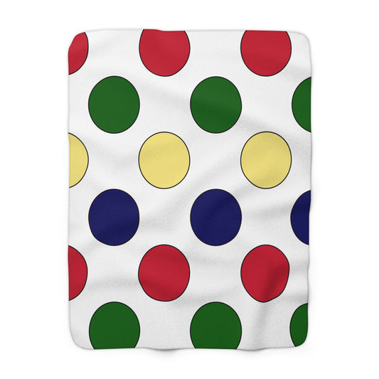 British Indian Ocean Territory Retro Polka Dots Blanket Throw