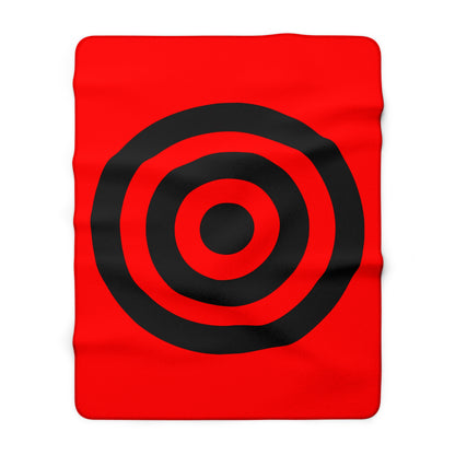 Red, Black Retro Target Blanket Throw
