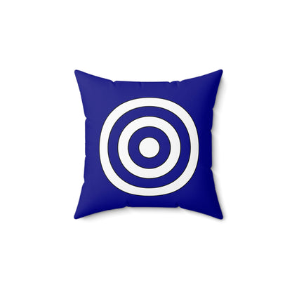 Dark Blue, White Retro Target Cushion Pillow