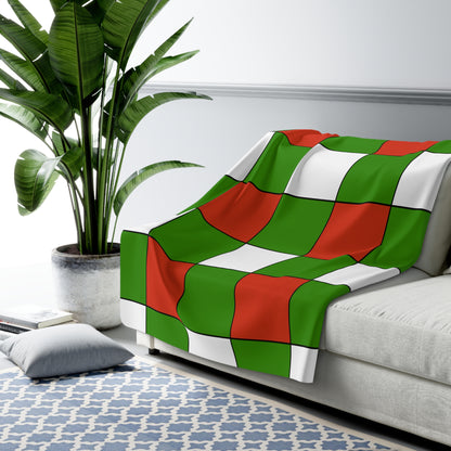 Hungary Retro Check Blanket Throw