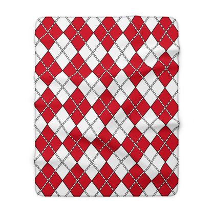 Jersey Retro Argyle Blanket Throw