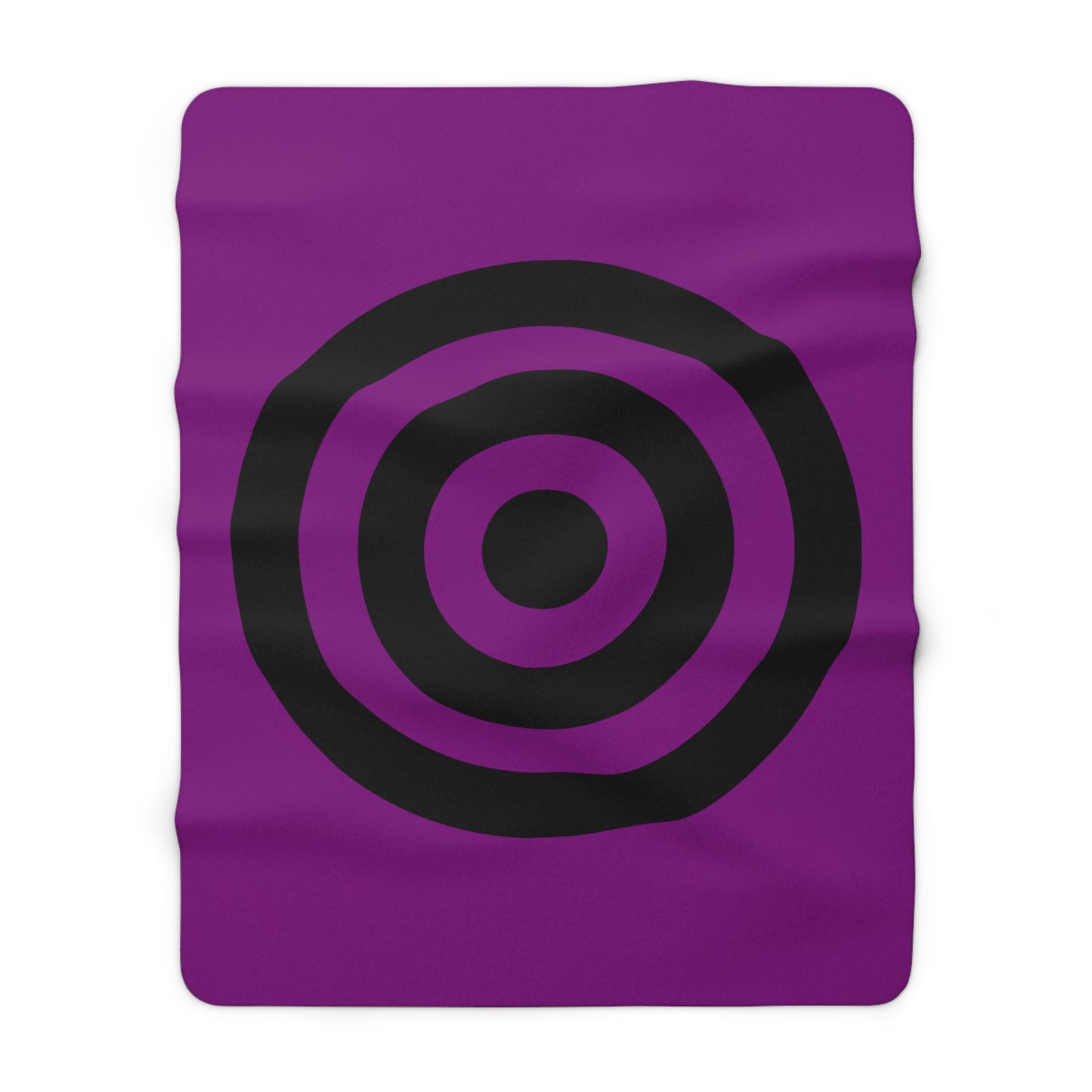 Purple, Black Retro Target Blanket Throw