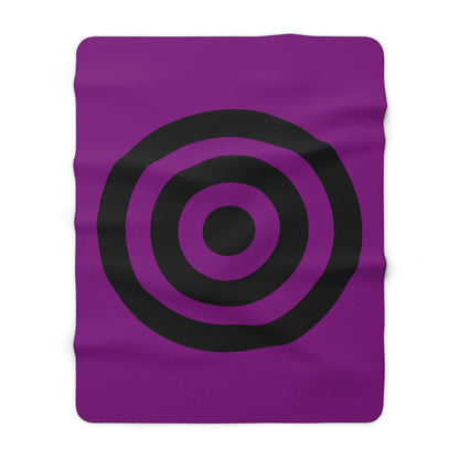 Purple, Black Retro Target Blanket Throw