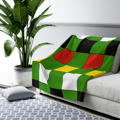 Guyana Retro Check Blanket Throw