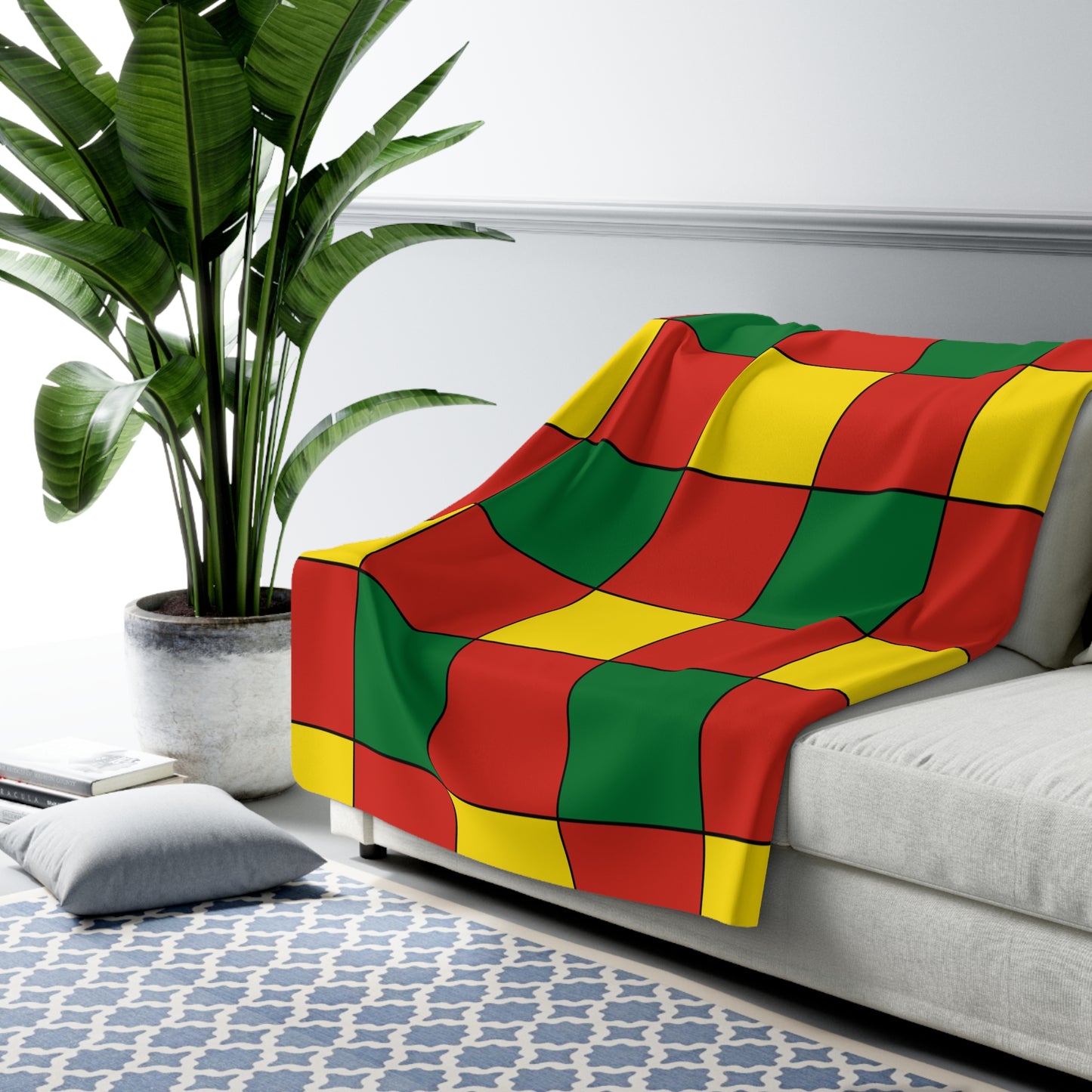Bolivia Retro Check Blanket Throw