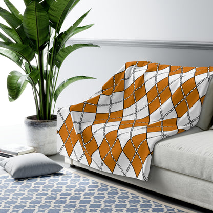 Cyprus Retro Argyle Blanket Throw