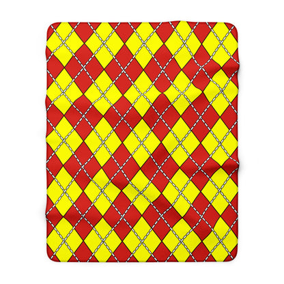 Vietnam Retro Argyle Blanket Throw