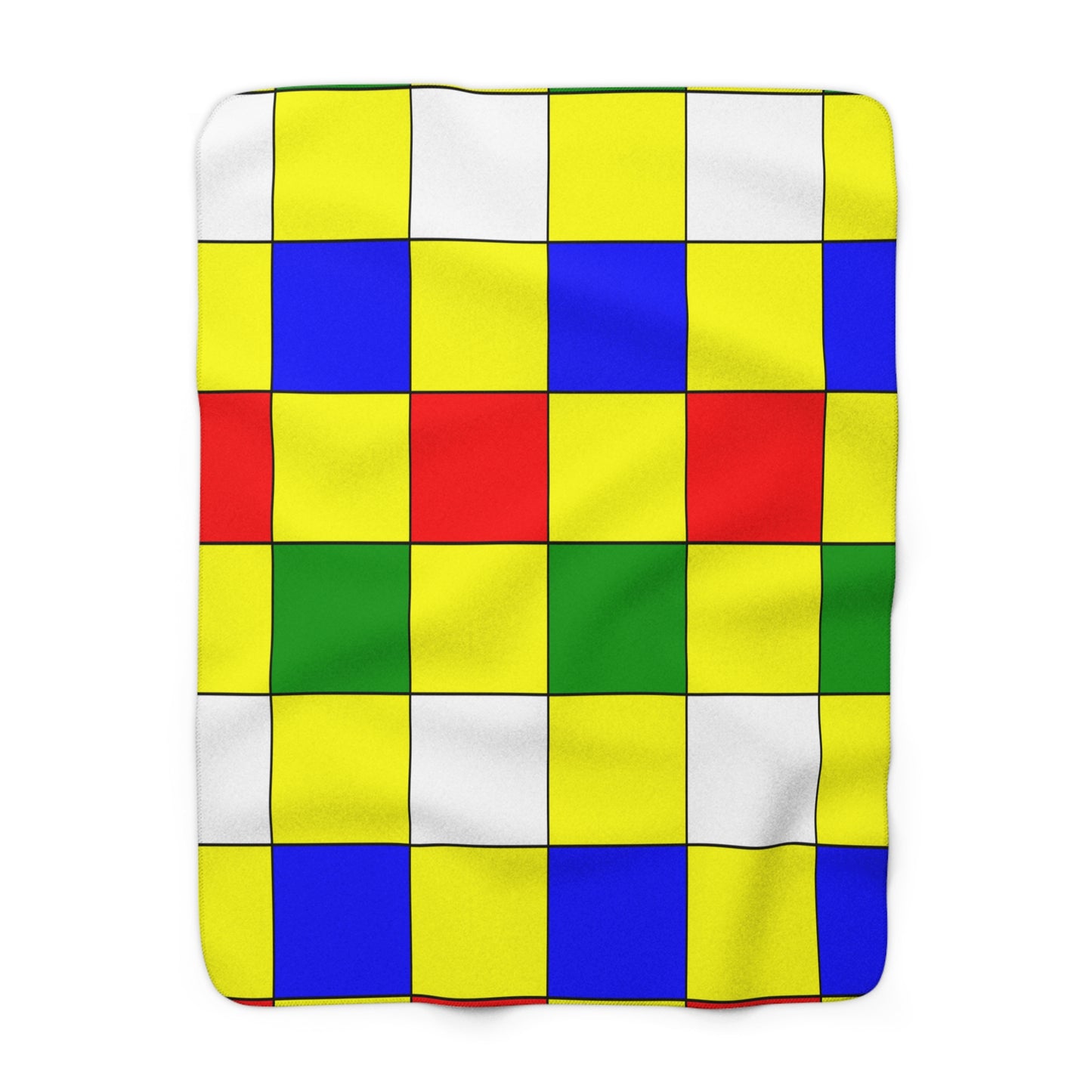 Central African Republic Retro Check Blanket Throw