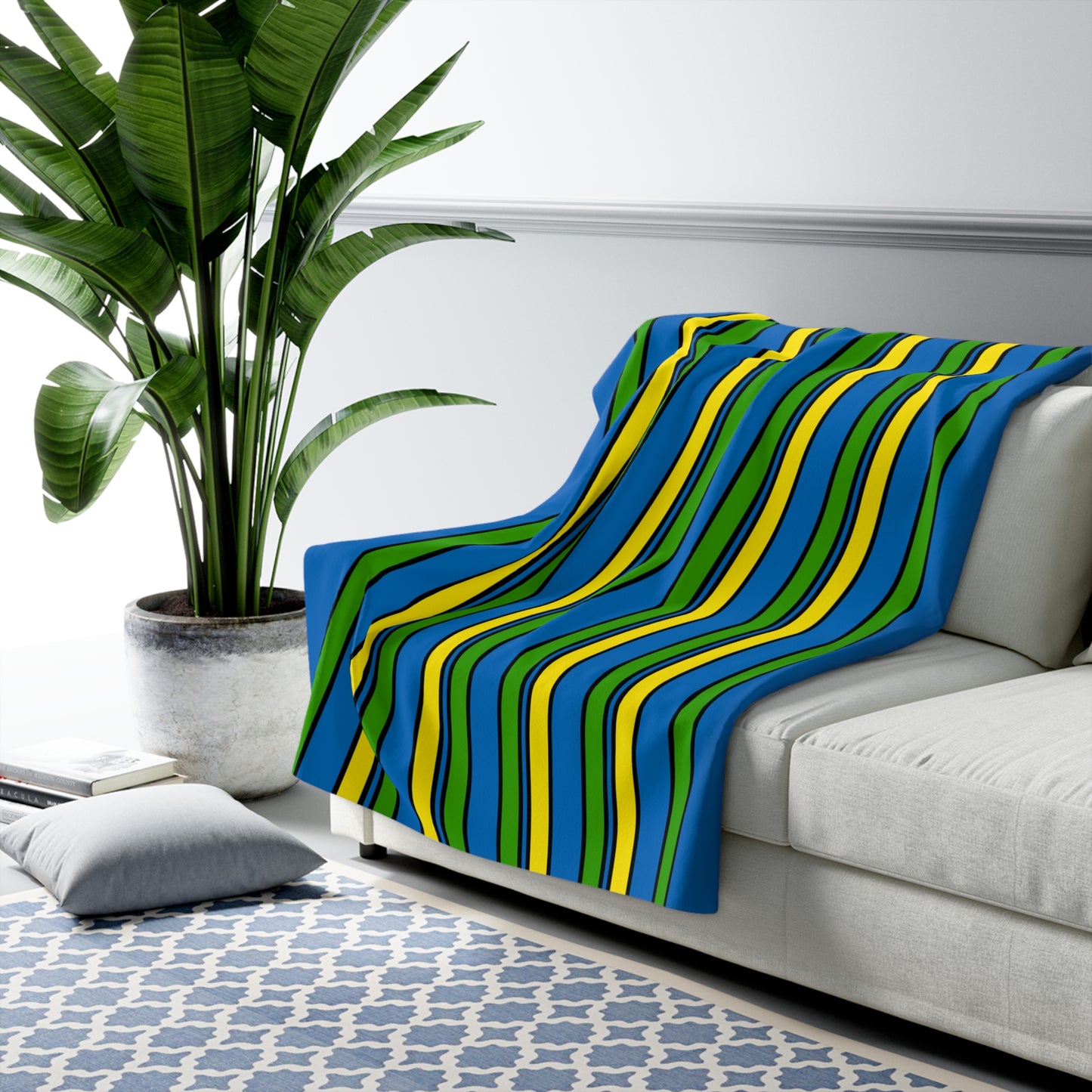 Gabon Retro Stripes Blanket Throw