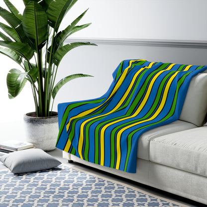 Gabon Retro Stripes Blanket Throw