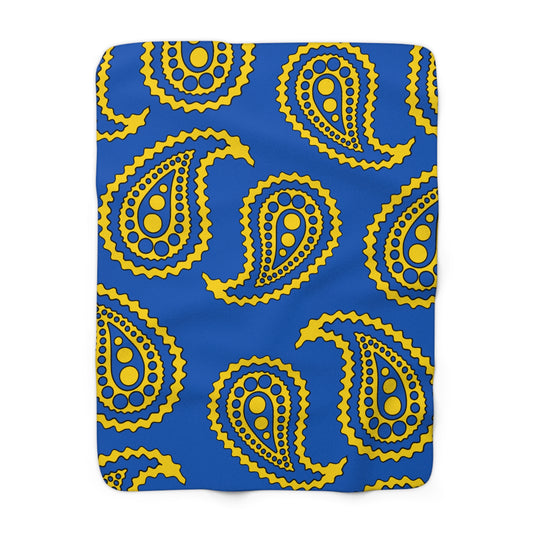 Ukraine Retro Paisley Blanket Throw