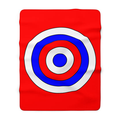 Red, White, Blue Retro Target Blanket Throw
