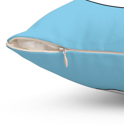 Sky Blue, White Retro Target Cushion Pillow