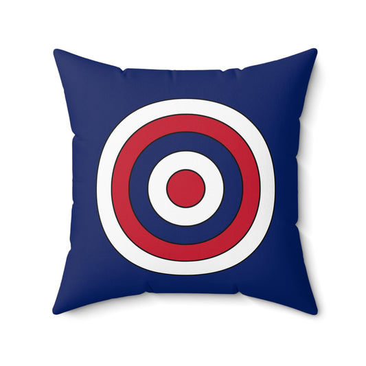 Ascension Island Retro Target Cushion Pillow
