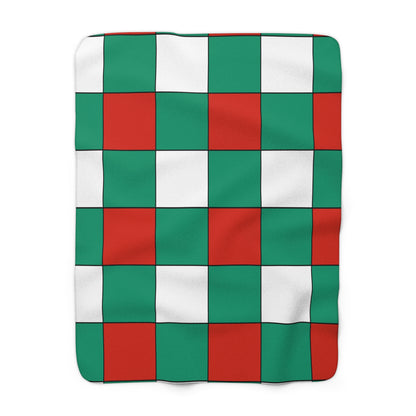 Bulgaria Retro Check Blanket Throw