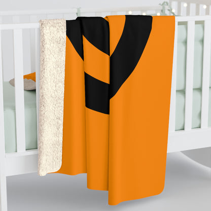Dark Orange, Black Retro Target Blanket Throw