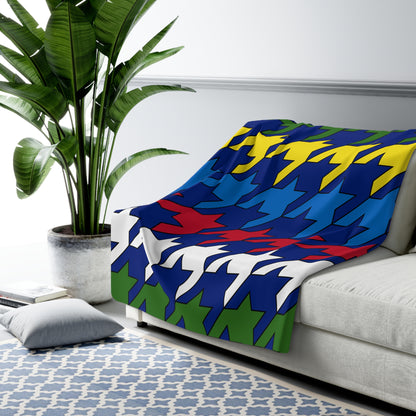 Pitcairn Retro Houndstooth Blanket Throw