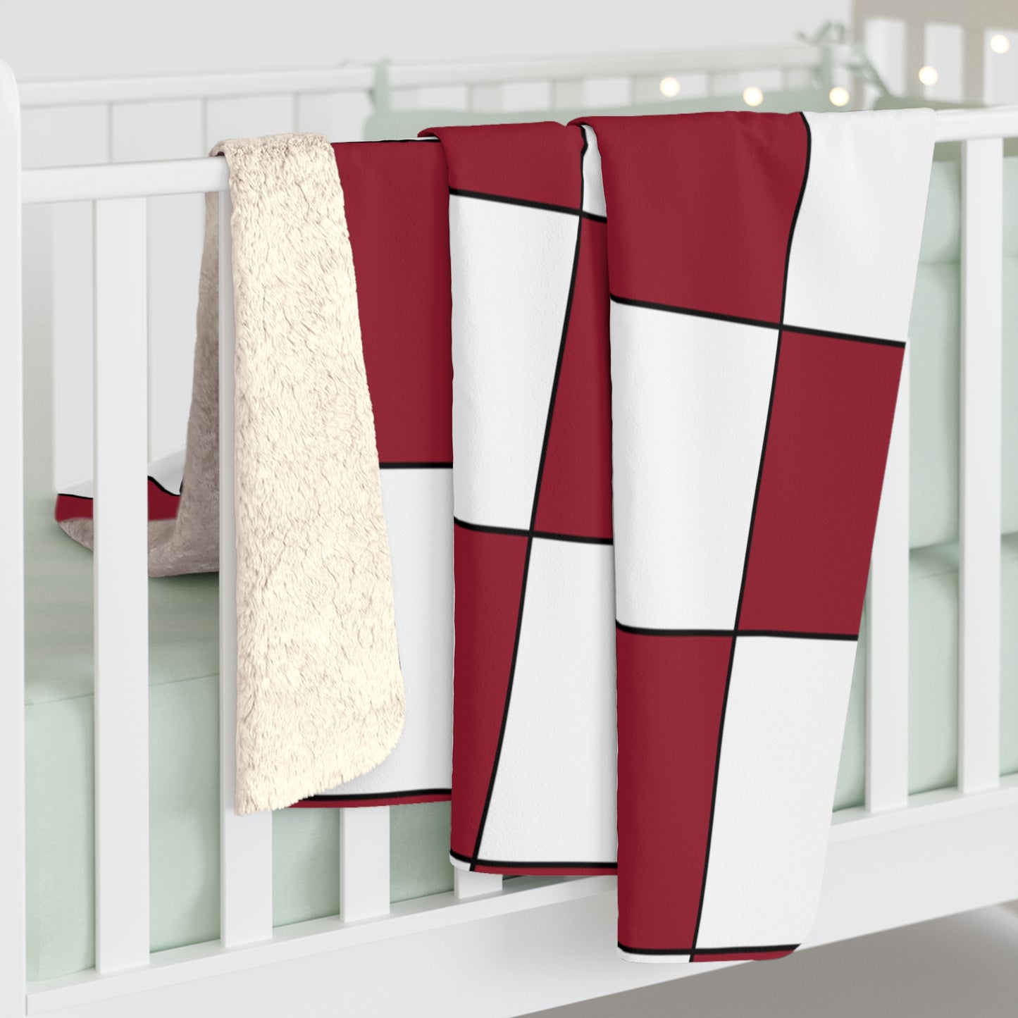 Latvia Retro Check Blanket Throw