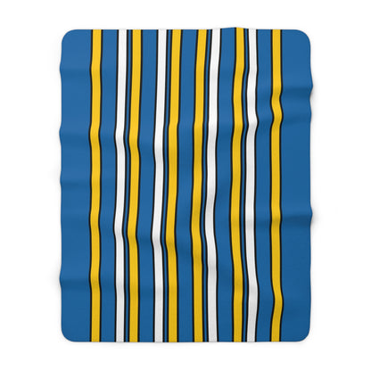 Canary Islands Retro Stripes Blanket Throw