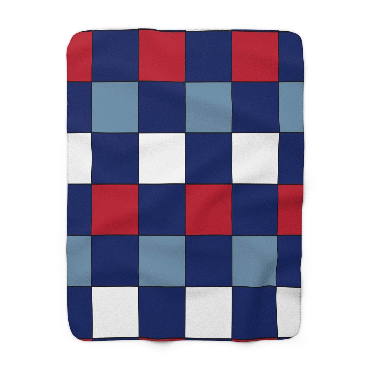Falkland Islands Retro Check Blanket Throw