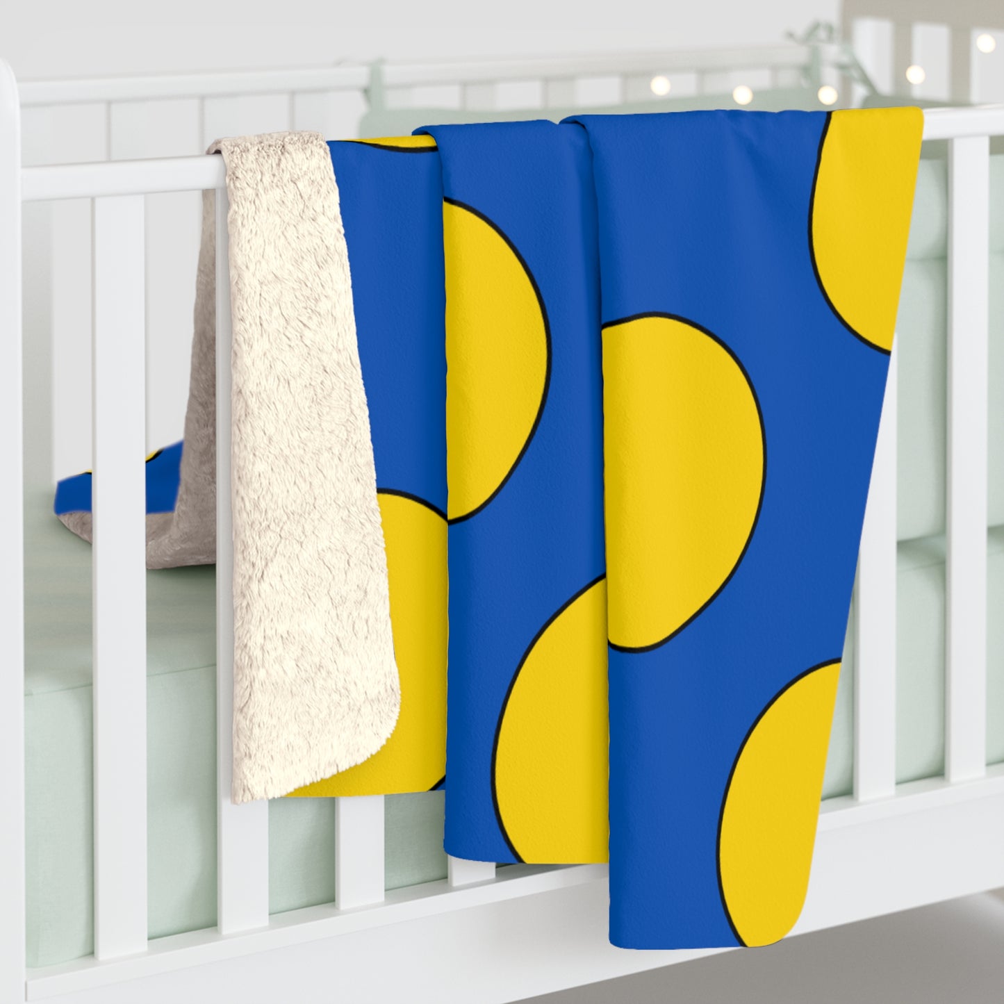 Ukraine Retro Polka Dots Blanket Throw